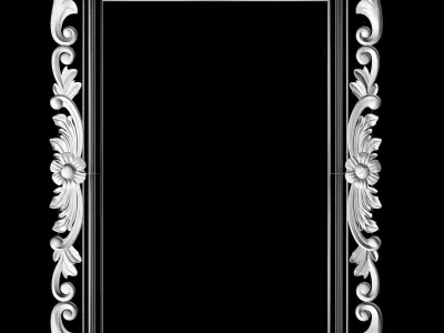 Frame for painting mirror for CNC milling 3D print model