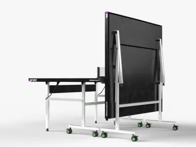 GreenTennis Table Ping Pong and racket and balls Low-poly 3D model