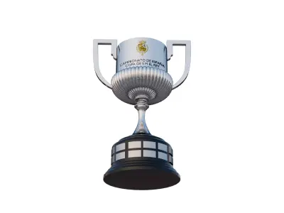 Copa del Rey trophy Spanish Cup trophy 3D model