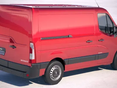 Renault Master Van 2018 short Low 3D model