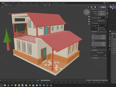 Lopwpoly House 9 Low-poly 3D model