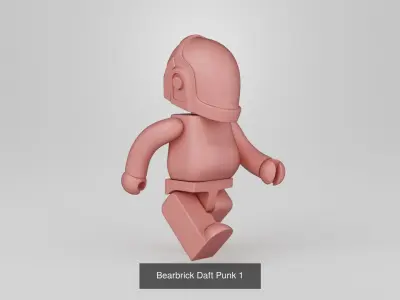 Bearbrick Daft Punk 280mm Pack 3D Model Collection