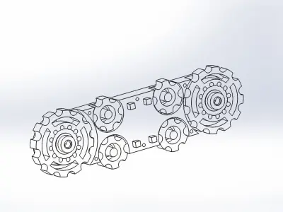 Printable Tank robot controlling arduino and raspberry pi  3D print model