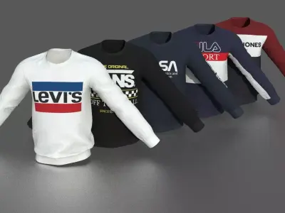 SWEATSHIRT fila sport Low-poly 3D model