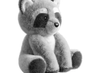 Kids Badger Toy Low-poly 3D model