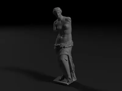 Venus de Milo Iconic Ancient Sculpture in High-Quality Formats Low-poly 3D model