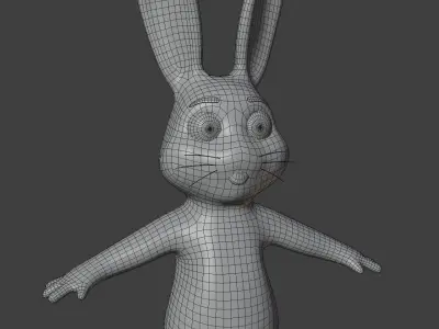 Bunny 3D Model cartoon Low-poly 3D model