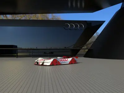 Audi roborace Low-poly 3D model