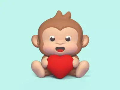 Monkey Heart 3D print model
