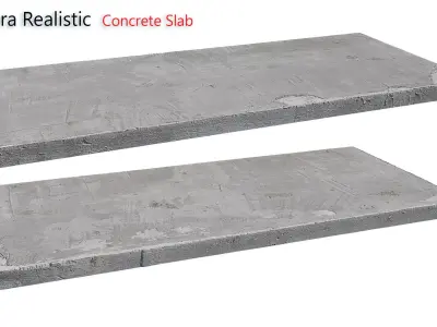 Ultra realistic Concrete slab Low-poly 3D model