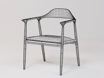 Stylish Cafe Chair 60x53x76 Low-poly 3D model