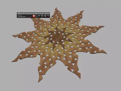 Squama 1 star made of wood Free 3D model