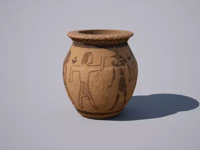 Egyptian Jar Low-poly 3D model