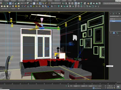 3d interior living room 3D model