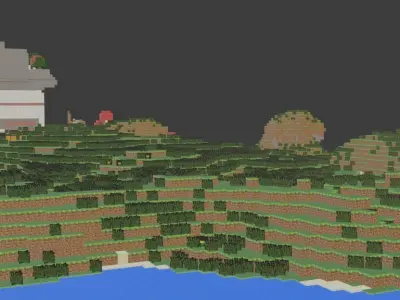 MINECRAFT WORLD Low-poly 3D model