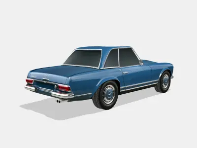 Mercedes-Benz SL-Class 1968 Low-poly 3D model