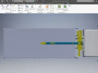 Truck mount Crane  3D model
