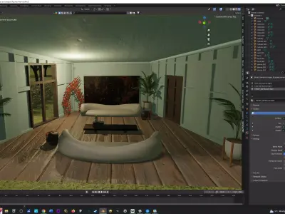 Luxury Living Raphael Navot Sofa Environment  Low-poly 3D model