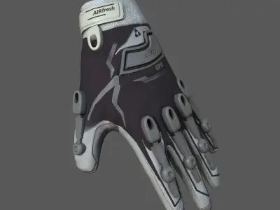 Gloves Racer Generic sport scifi human  Low-poly 3D model