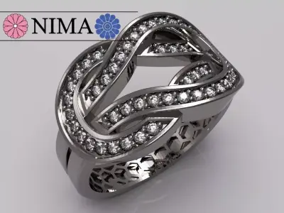 Twisted Elegance Ring Free 3D print model