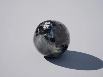 Bowling Ball Low-poly 3D model