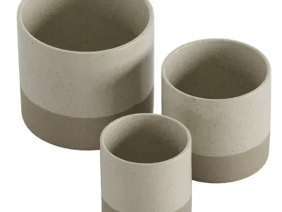 Ceramic Neutral Earth Tones Vase 3D model