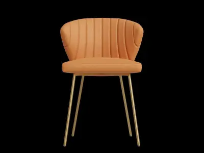 Orange Luna Side Chair Low-poly 3D model