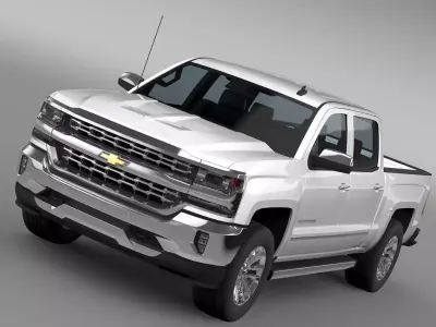 Chevrolet Silverado LTZ Crew Cab GMTK2 Short Box 2016 3D model