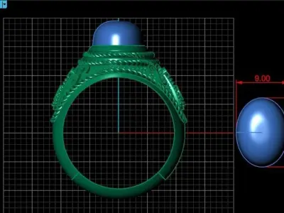 Mens Ring Gold 3D print model