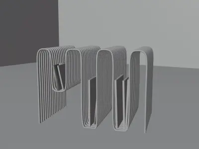 Metallic pedestal with vogue and bazaar magazines  Low-poly 3D model