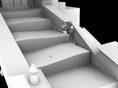 Abandoned House Quality Detailing Without Textures By Abhi Low-poly 3D model