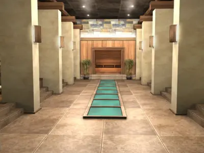Spa Health Club Low Poly 3D model
