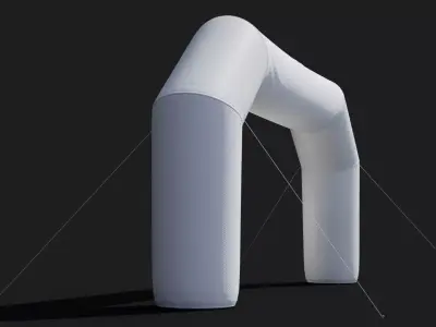 Inflateable Arch checkpoint for start finish or brand events 3D model