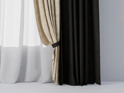 Curtains 01 collection 3 3D model