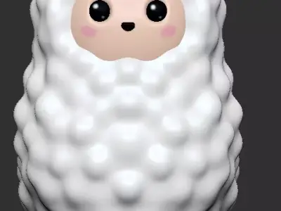 Cute Alpaca  3D print model