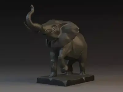 3D Modelart sculpture statue animal statue elephant statue 3D model