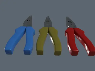 nose pliers Low-poly 3D model