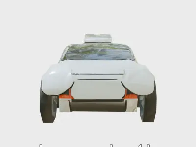 Futuristic Flying Taxi Concept Car Model Low-poly 3D model buy