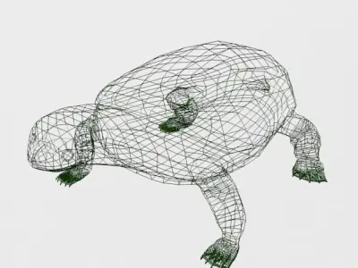 Oriental Painted Turtle Low-poly 3D model