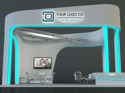  Booth Exhibition Stand a668 3D model