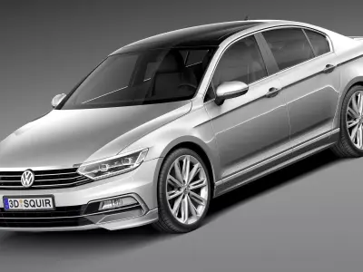 Volkswagen Passat R-line 2015 3D model