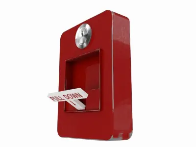 3D FIRE ALARM Low-poly 3D model