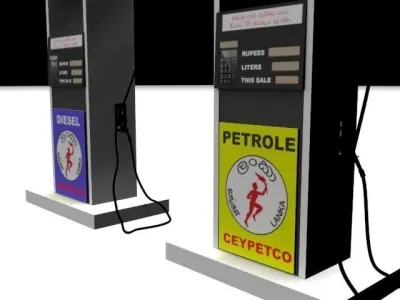 Sri lanka filing station Free low-poly 3D model