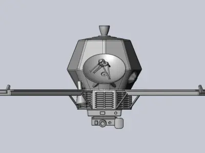 Mariner 9 Mars Probe Basic Printable Model 3D print model