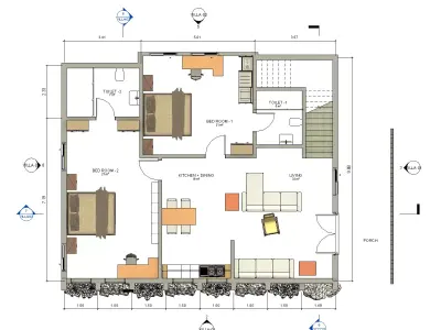 Modern Decent Villa - Revit Model 3D model