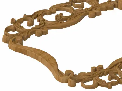 Carved picture frame STL 3D model 96