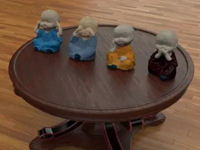 Chinese monk kids collection 3D model