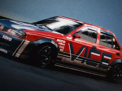 Nissan Tsuru Tunning Sentra B13 Low-poly 3D model