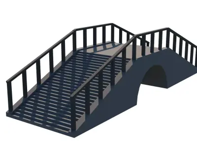 Low Poly Bridge Free low-poly 3D model