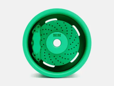 15x10 GM Rallye Wheel and Brake 3D print model